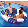 84" Inflatable Blue And White Sofa Island Swimming Pool Lounger Image 2