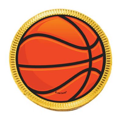 84 Pcs Basketball Candy Party Favors Chocolate Coins with Gold Foil Image 1