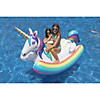 86" Inflatable Rainbow Unicorn Rocker Swimming Pool Float Image 1