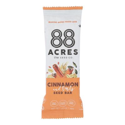 88 Acres - Seed Bars - Oats And Cinnamon - Case of 9 - 1.6 oz. Image 1
