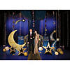 88" Large Gold Glitter Crescent Moon Cardboard Cutout Stand-Up Image 1