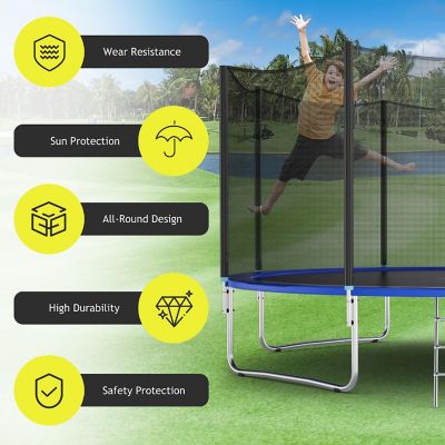 8FT Trampoline Safety Net Replacement Protection Enclosure Net Image 2