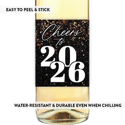 8PC Wine Bottle Happy New Year Cheers Image 3