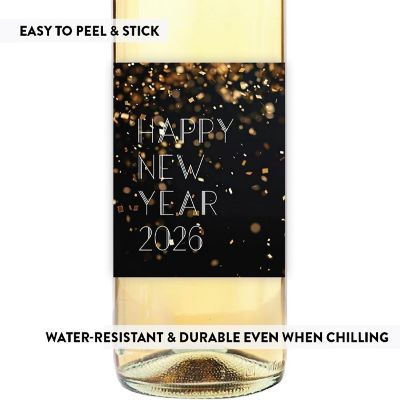 8PC Wine Bottle Happy New Year Deco Image 3