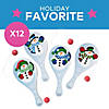 9 1/2" Happy Snowman Multicolor Wood Paddleball Games - 12 Pc. Image 2