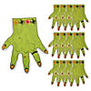 9 1/2" x 11 1/2" Monster Hand-Shaped Plastic Treat Bags - 12 Pc. Image 1