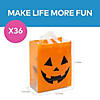 9 1/2" x 12" Large Halloween Jack-O&#8217;-Lantern Plastic Tote Bags - 36 Pc. Image 2