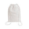 9 1/2" x 14 1/2" Bulk 48 Pc. DIY Medium White Canvas Drawstring Bags Image 1