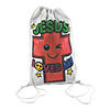 9 1/2" x 15" Color Your Own Jesus Loves Me Drawstring Bags - 12 Pc. Image 1