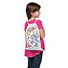 9 1/2" x 15" Color Your Own Unicorn Canvas Drawstring Bags - 12 Pc. Image 2