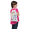 9 1/2&quot; x 15&quot; Color Your Own Unicorn Canvas Drawstring Bags - 12 Pc. Image 2