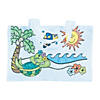 9 1/2" x 7" Color Your Own Large Tropical Canvas Tote Bags - 12 Pc. Image 1