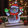 9 1/4&quot; x 12 1/4&quot; Snowman in Hat, Gloves &amp; Scarf Plastic Infinity Light Image 1