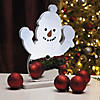 9 1/4&quot; x 12 1/4&quot; Snowman in Hat, Gloves &amp; Scarf Plastic Infinity Light Image 1
