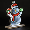 9 1/4&quot; x 12 1/4&quot; Snowman in Hat, Gloves &amp; Scarf Plastic Infinity Light Image 2