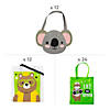 9" - 17" Bulk 48 Pc. Party Animal Nonwoven Tote Bag Kit Assortment Image 1