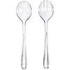 9 3/4" 2-Pc. Clear Plastic Disposable Spoon &amp; Spork Set Image 1