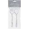 9 3/4" 2-Pc. Clear Plastic Disposable Spoon &amp; Spork Set Image 1