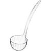 9 3/4" 5 oz. Clear Elegant Disposable Plastic Serving Ladle Image 1