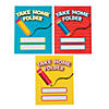 9 3/4" x 12 1/2" Take Home Laminated Cardstock Pocket Folders - 12 Pc. Image 1