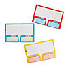 9 3/4" x 12 1/2" Take Home Laminated Cardstock Pocket Folders - 12 Pc. Image 1
