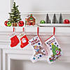 9 3/4" x 7 3/4" Color Your Own Polyester Christmas Stockings - 12 Pc. Image 3