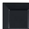 9.5" Black Square Plastic Dinner Plates (40 Plates) Image 1