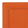 9.5" Burnt Orange Square Plastic Dinner Plates (40 Plates) Image 1