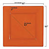 9.5" Burnt Orange Square Plastic Dinner Plates (40 Plates) Image 2