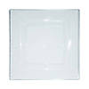9.5" Clear Square Plastic Dinner Plates (40 Plates) Image 1