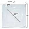 9.5" Clear Square Plastic Dinner Plates (40 Plates) Image 2