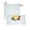 9.5" Clear Square Plastic Dinner Plates (40 Plates) Image 3