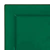9.5" Hunter Green Square Plastic Dinner Plates (40 Plates) Image 1