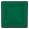 9.5" Hunter Green Square Plastic Dinner Plates (40 Plates) Image 1