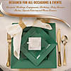 9.5" Hunter Green Square Plastic Dinner Plates (40 Plates) Image 4