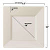 9.5" Ivory Square Plastic Dinner Plates (40 Plates) Image 2