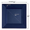 9.5" Midnight Blue Square Plastic Dinner Plates (40 Plates) Image 2