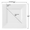 9.5" White Square Plastic Dinner Plates (40 Plates) Image 2