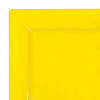 9.5" Yellow Square Plastic Dinner Plates (40 Plates) Image 1