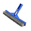 9.75-Inch Blue Stainless Steel Algae Brush for Cement Pools Image 2