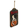 9.75" Skeleton and Jack-O-Lantern Halloween Wall Sign Image 3