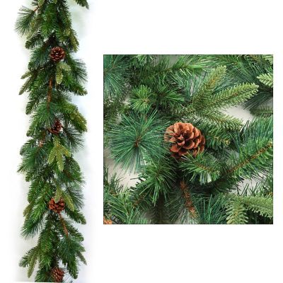 9' Angel Pine Garland with Pinecones Image 1