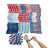 9" Bulk 100 Pc. Patriotic Red, White & Blue Metal Slap Bracelet Assortment Image 1
