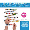 9" Bulk 144 Pc. Color Your Own DIY Slap Bracelet Assortment Image 2
