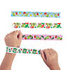 9" Bulk 48 Pc. Color Your Own Dr. Seuss&#8482; The Grinch Metal Slap Bracelets Image 1