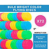 9" Bulk 72 Pc. Bulk Classic Bright Solid Color Plastic Flying Discs Image 2