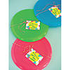 9" Classic Bright Yellow, Pink, Blue & Green Vinyl Flying Discs - 12 Pc. Image 2