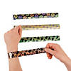 9" Classic Halloween Icon Multicolor Metal Slap Bracelets - 12 Pc. Image 1
