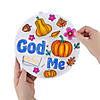 9" Color Your Own Religious Fall God Loves Me Cardstock Wheels &#8211; 12 Pc. Image 3