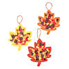 9" Fall Leaf Tissue Paper Hanging Ornament Craft Kit - Makes 12 Image 1